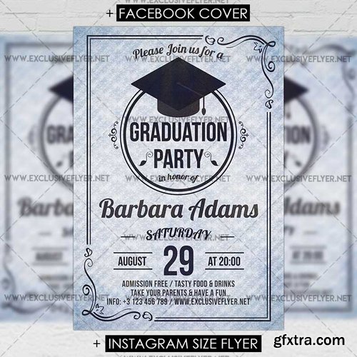 Graduation Party - Premium A5 Flyer Template