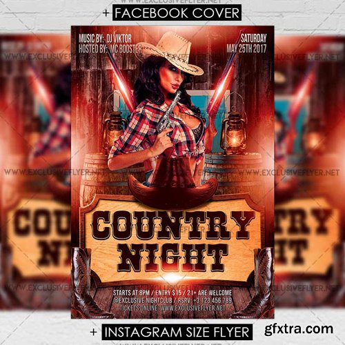 Country Night - Premium A5 Flyer Template