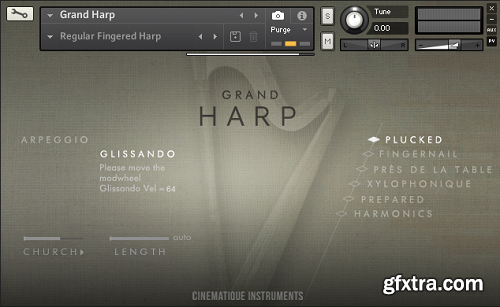 Cinematique-Instruments Grand Harp KONTAKT-SYNTHiC4TE