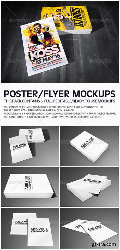 Graphicriver Flyer Poster Mockups 4961550