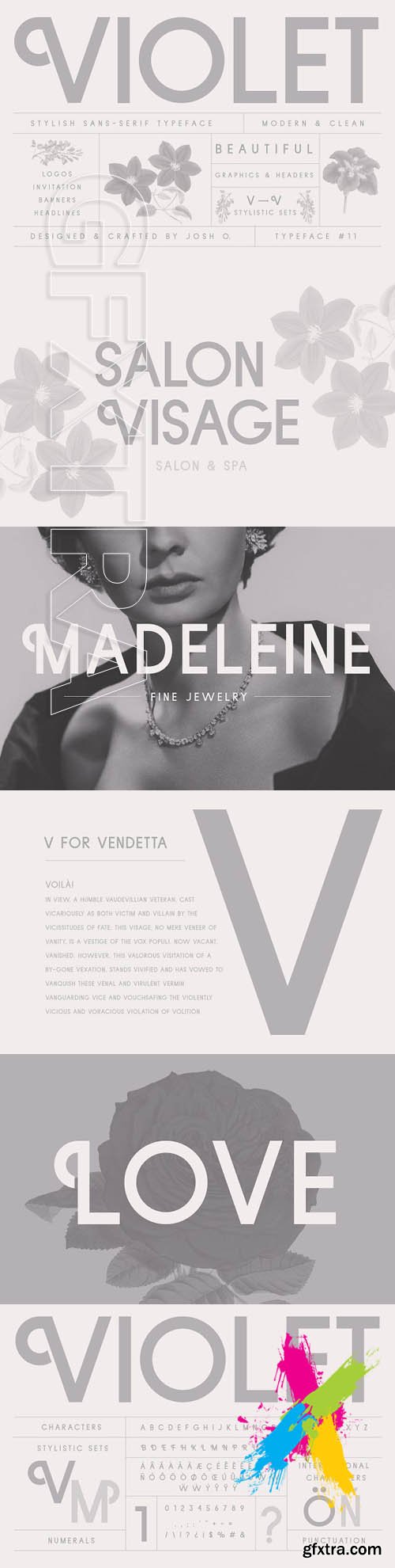 CM - Violet A Stylish Sans Serif font 1497905