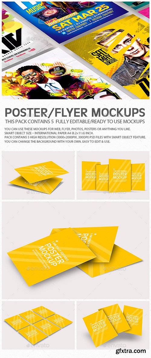 Graphicriver Flyer Poster Mockups V6 13880720