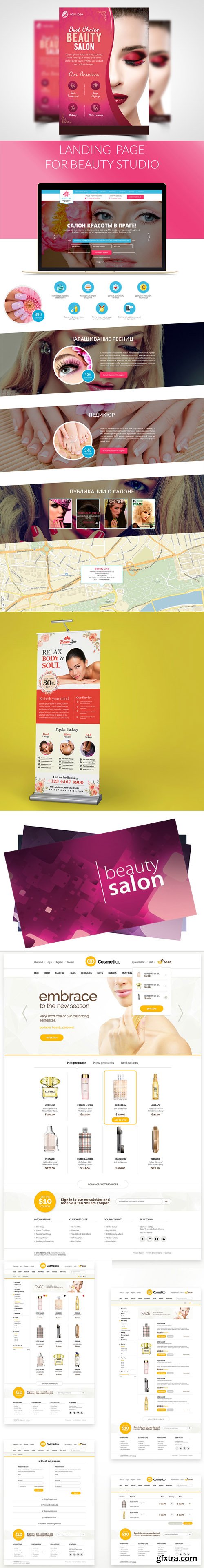 Beauty Salon PSD Templates Collection