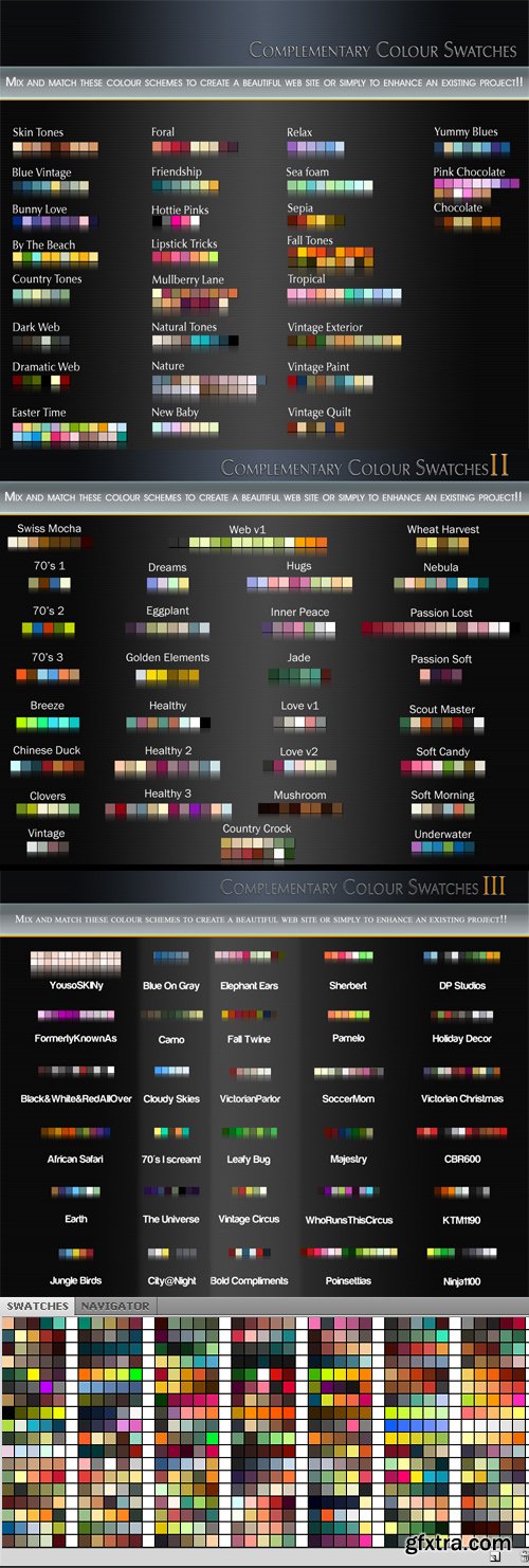 92 Complementary Photoshop Colour Swatches ACO