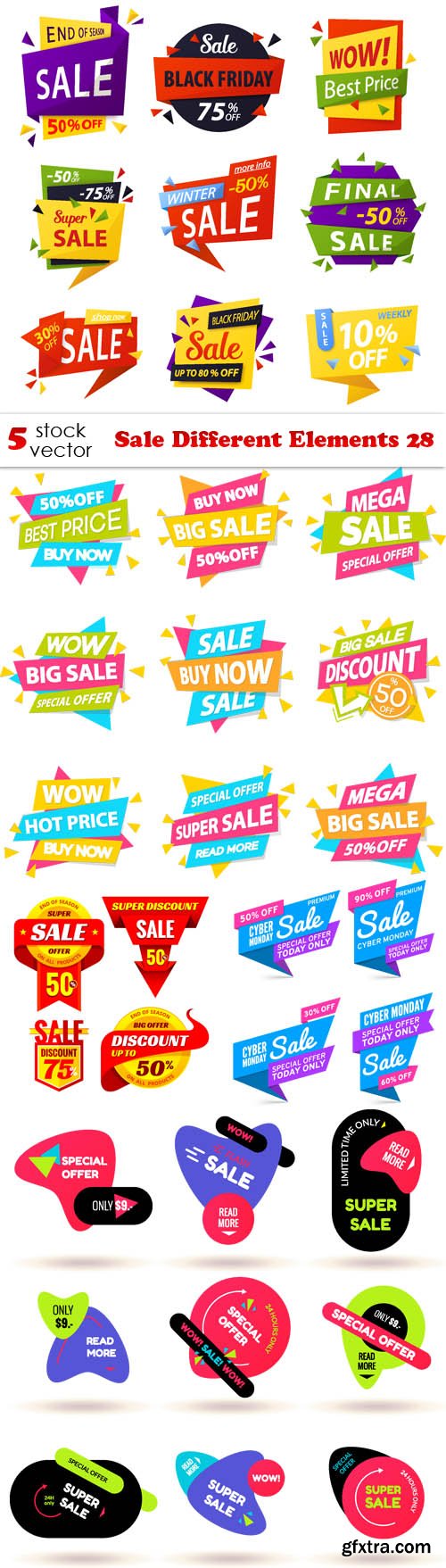 Vectors - Sale Different Elements 28