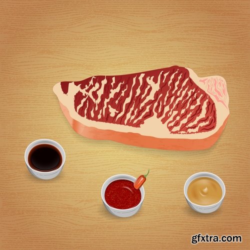 Meat raw ham delicacy tenderloin 24 EPS