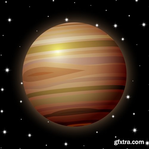 Space universe planet satellite space stars solar system 25 EPS