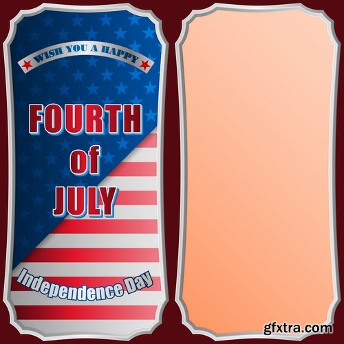 Independence Day different country flyer banner postcard cover 25 EPS