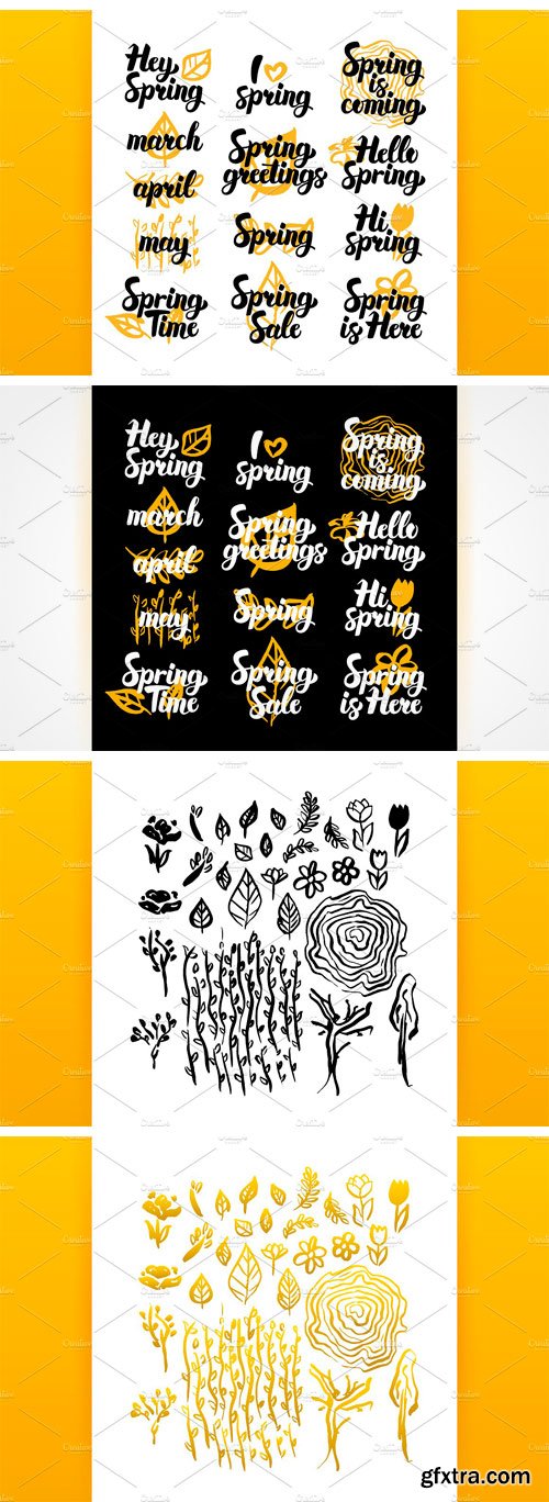 CM 1458357 - Spring Garden Hand Drawn Quotes