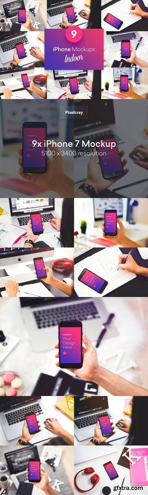 CM - 9 PSD Mockups iPhone Indoor 1241095