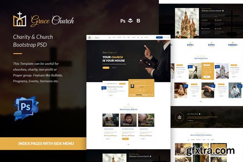 Grace Church - Charity & Church Bootstrap PSD