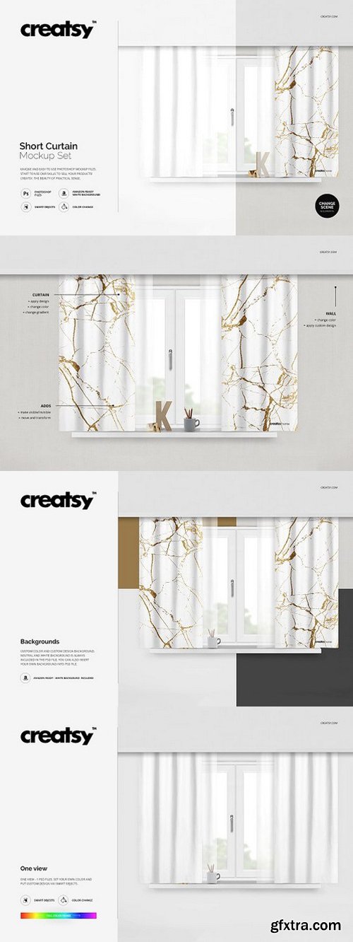 CM - Short Curtain Mockup Set 1449068