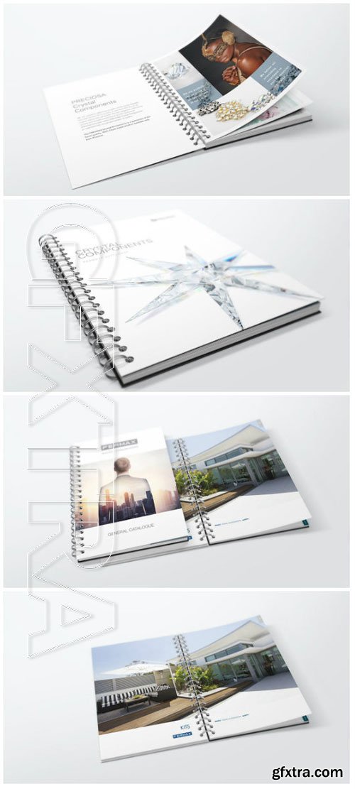 Spiral Bound Book / Catalogue Mockups 2