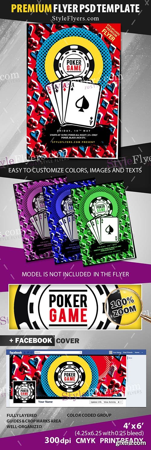 Poker PSD Flyer Template 2