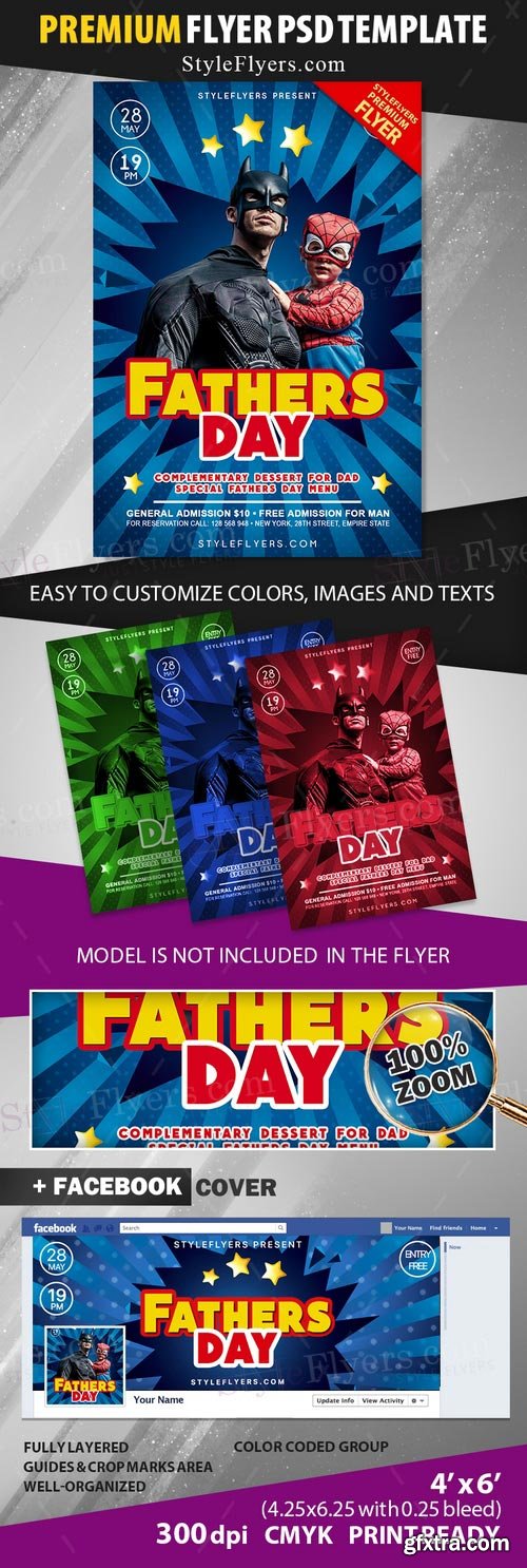 Fathers Day PSD Flyer Template 2