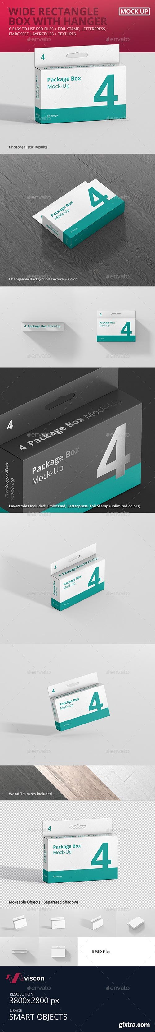 Graphicriver - Package Box Mock-Up - Wide Rectangle with Hanger 18037743