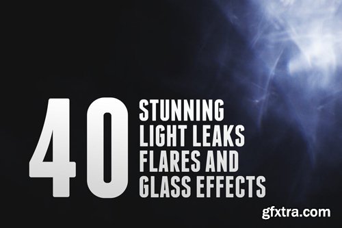 40 Light Leaks, Flares & Glass Effects