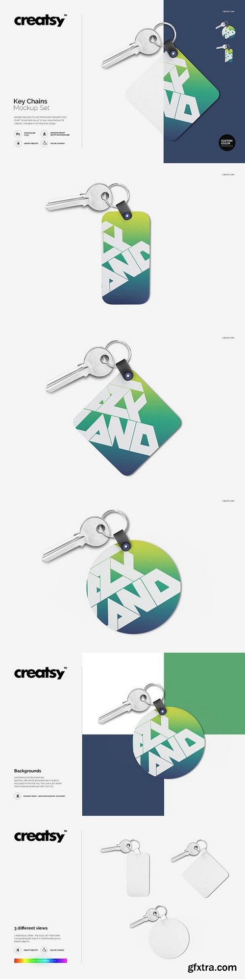 CM - Key Chains Mockup Set 1450243