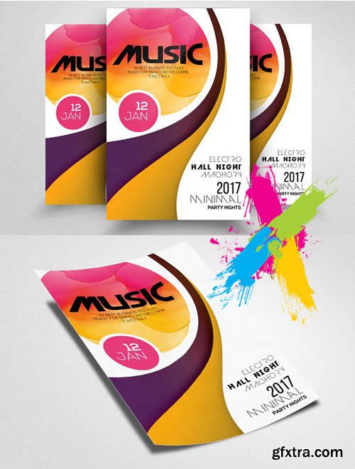 CM - Futuristic Music Flyer Template 1514581