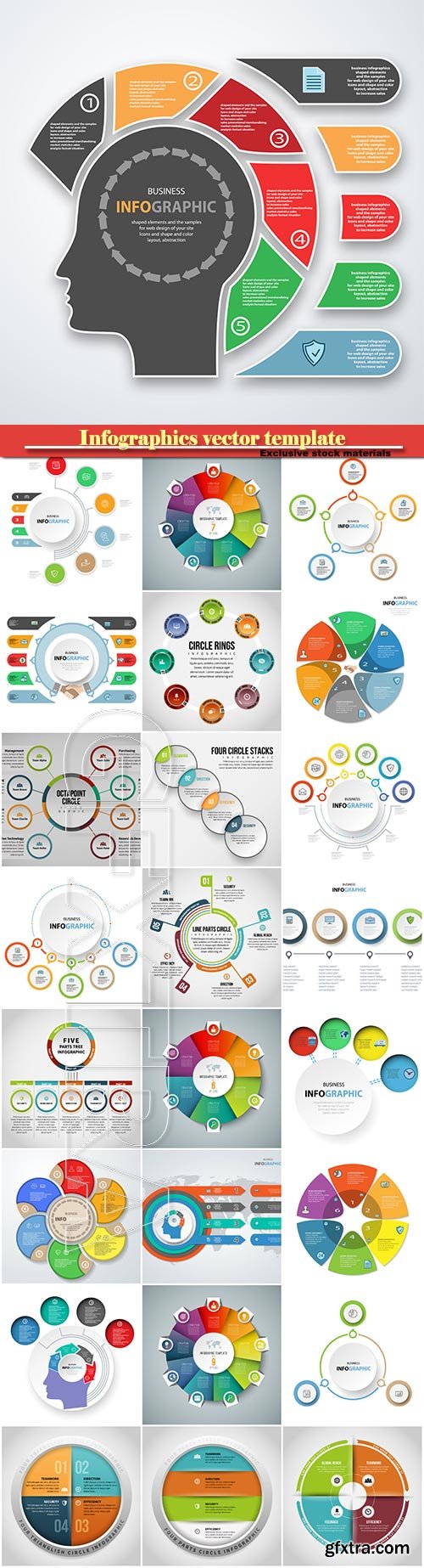 Infographics vector template for business presentations or information banner #2