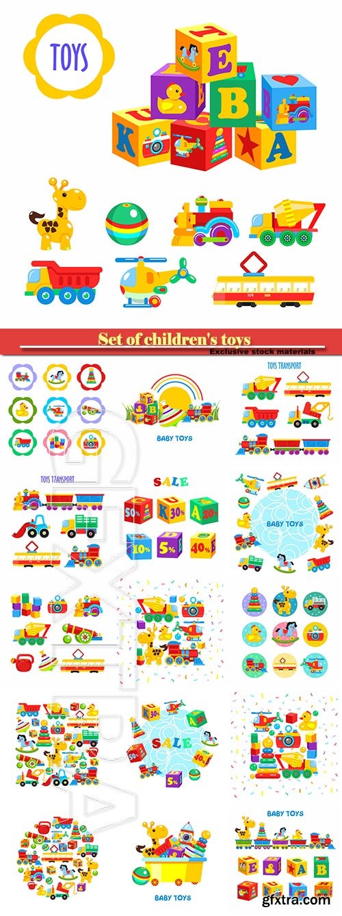 Set of children\'s toys