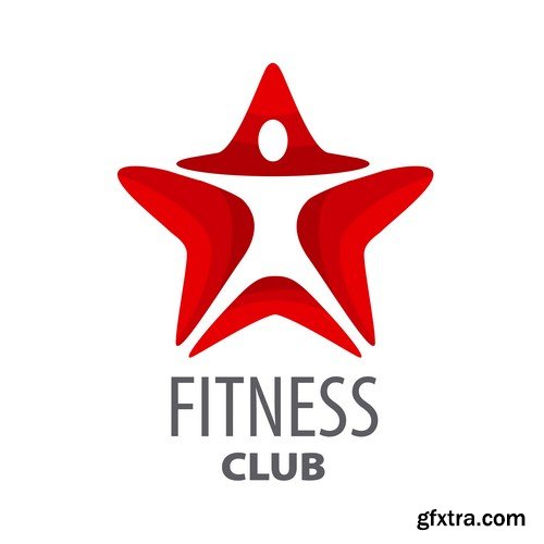 Fitness club logo 3 - 6 EPS