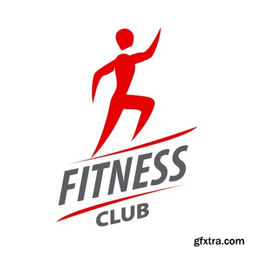 Fitness club logo 3 - 6 EPS