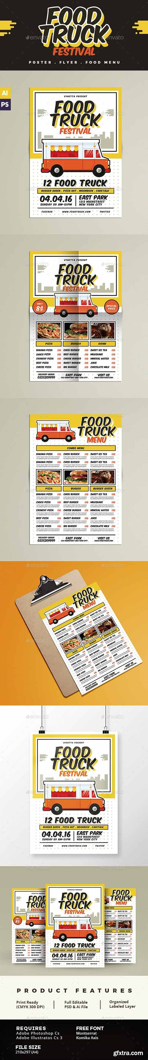 Graphicriver - Food Truck Festival Poster/Flyer/Menu 15623286