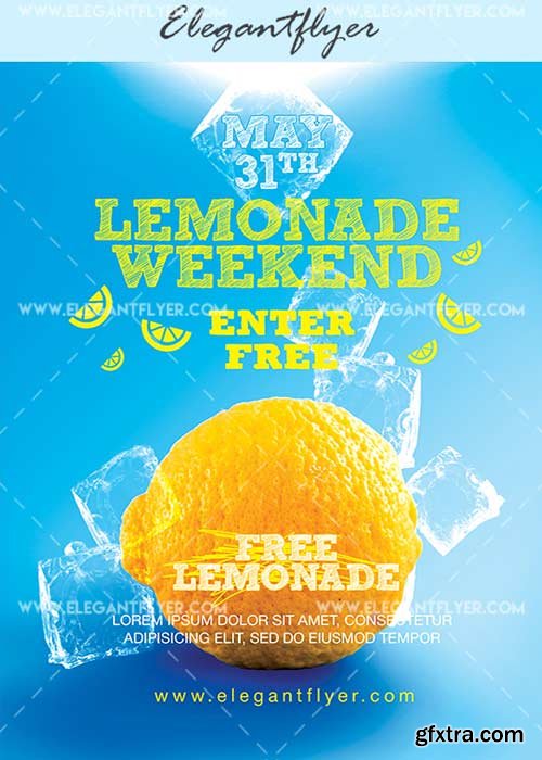 Lemonade Weekend V18 Flyer PSD Template + Facebook Cover