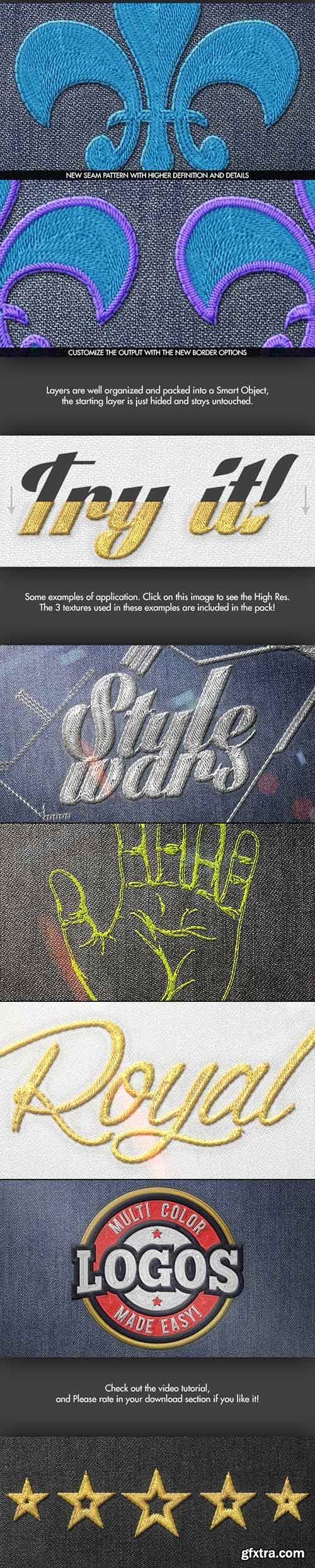Graphicriver - Realistic Embroidery - Photoshop Actions 6913493