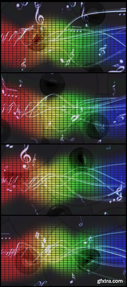 Colorful Music Waveform - Background Video