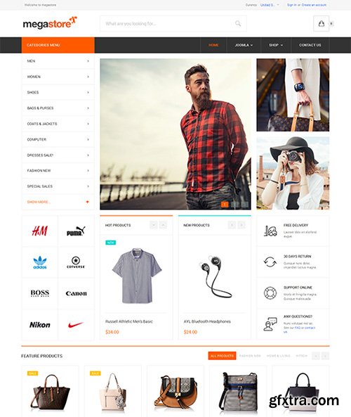 JoomlART - JA Megastore v1.0.2 - Responsive eCommerce Joomla Template