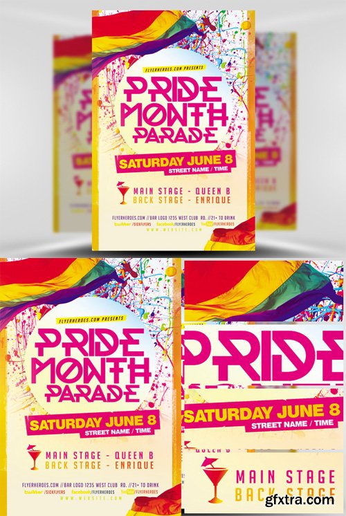 Pride Parade Flyer Template