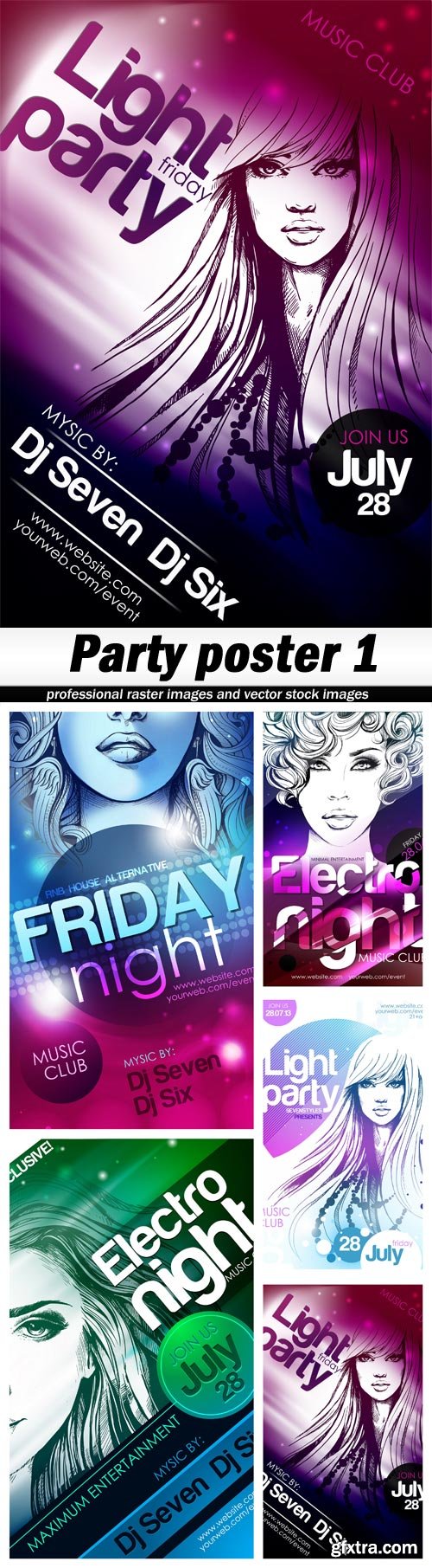 Party poster 1 - 5 EPS