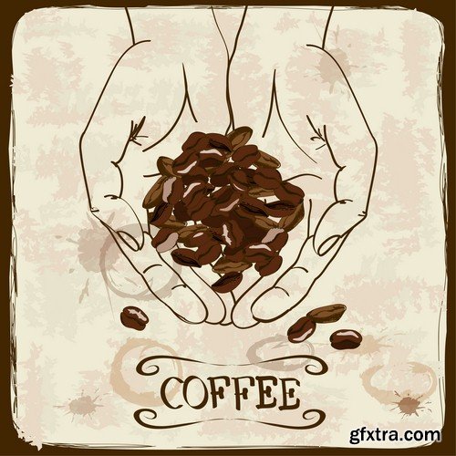 Coffee vintage poster - 6 EPS