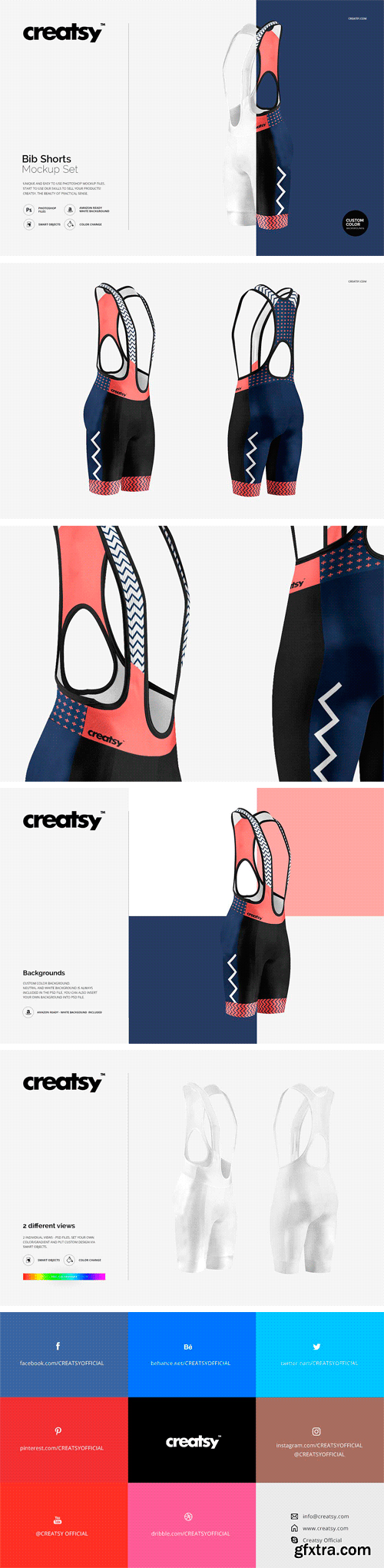 CM 1458563 - Bib Shorts Mockup Set