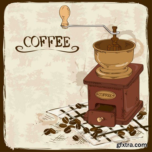 Coffee vintage poster - 6 EPS