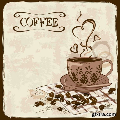 Coffee vintage poster - 6 EPS