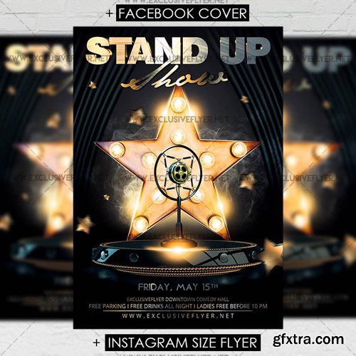 Stand Up Show - Premium A5 Flyer Template