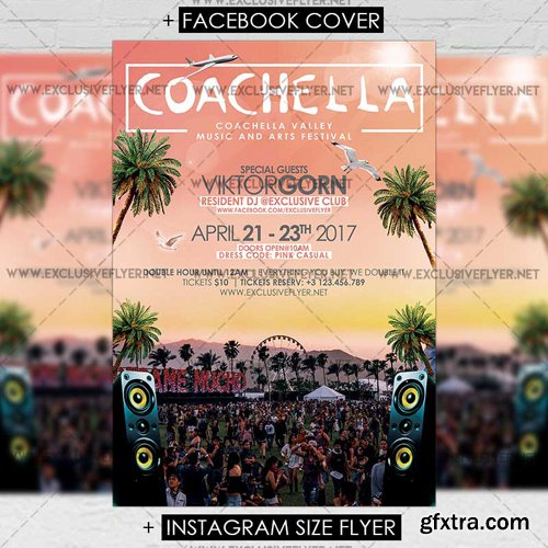 Coachella - Premium A5 Flyer Template