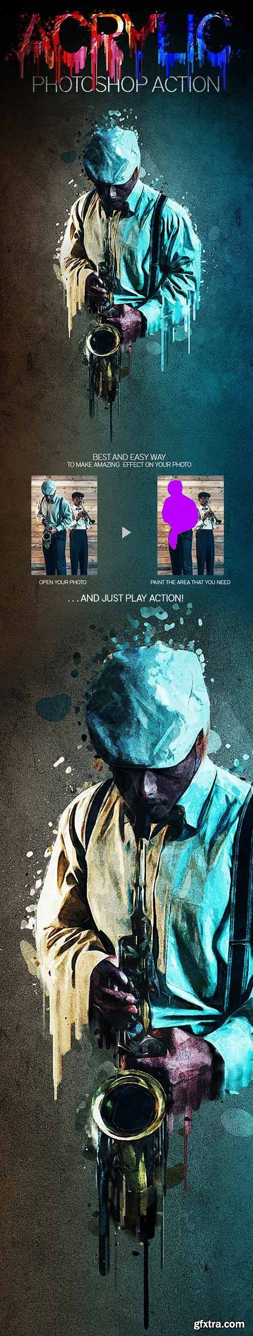 Graphicriver - Acrylic Photoshop Action 11583395