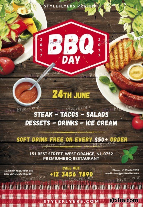 BBQ PSD Flyer Template 5