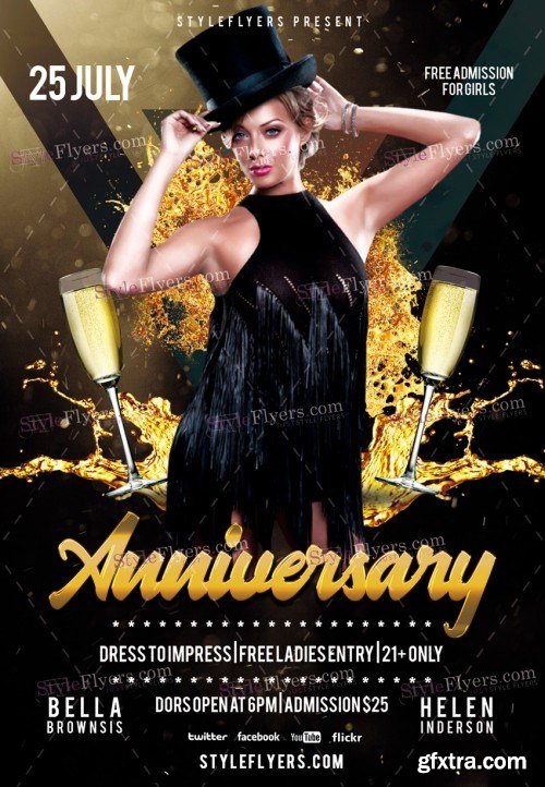 Anniversary PSD Flyer Template 9