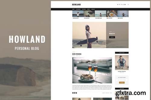 ThemeForest - Howland - Personal Blog PSD Template 19563003