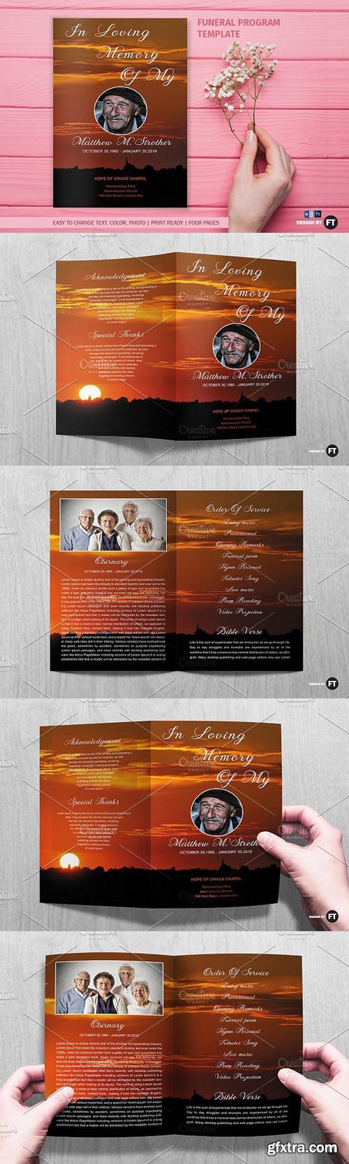 CM - Funeral Program Template / Sunset 1461932