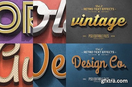 Vintage Text Photoshop Effects V2