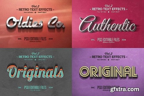 Vintage Text Photoshop Effects V2