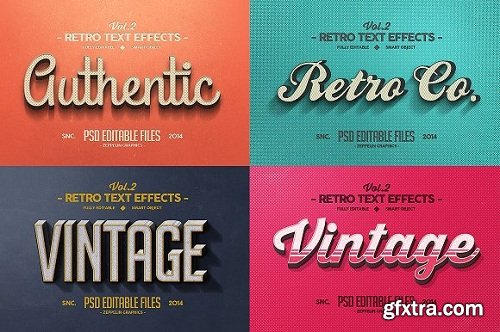 Vintage Text Photoshop Effects V2