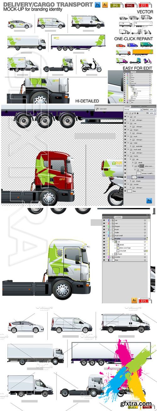 CM - Delivery cargo transport mockup 1543214