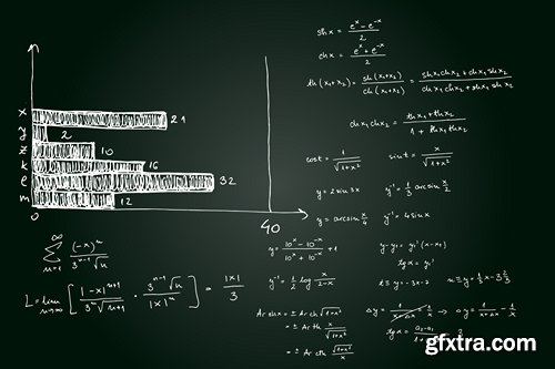 Formula math science background 25 EPS